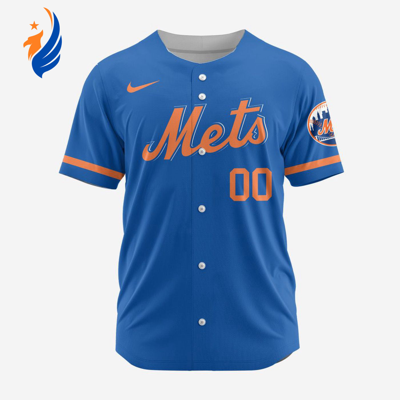 MLB New York Mets Personalized Alternate Design Concept Baseball Jersey 2402 - Bafud baseball jersey product view 1
