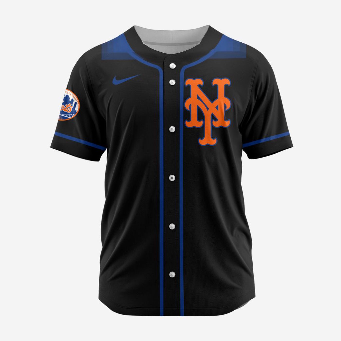MLB New York Mets Personalized Alternate Design Concept Baseball Jersey 2403 - Bafud baseball jersey product view 2