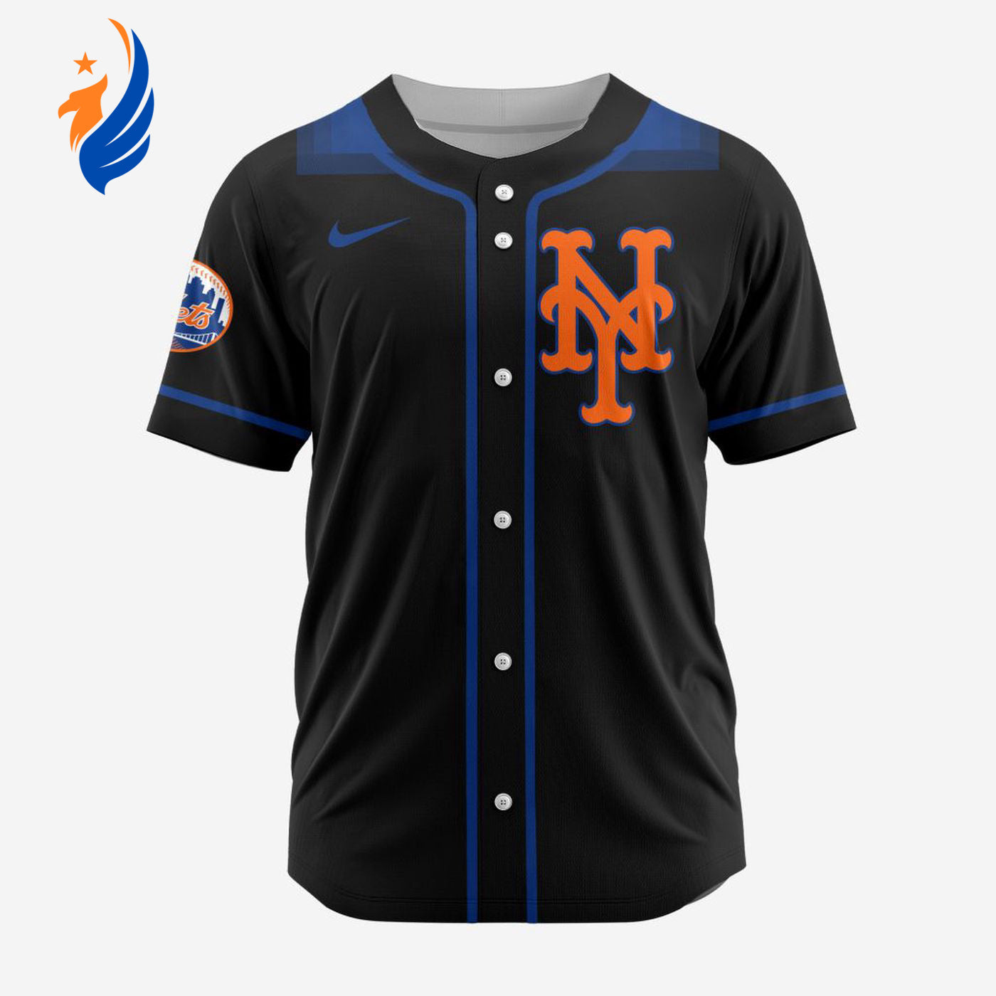 MLB New York Mets Personalized Alternate Design Concept Baseball Jersey 2403 - Bafud baseball jersey product view 1