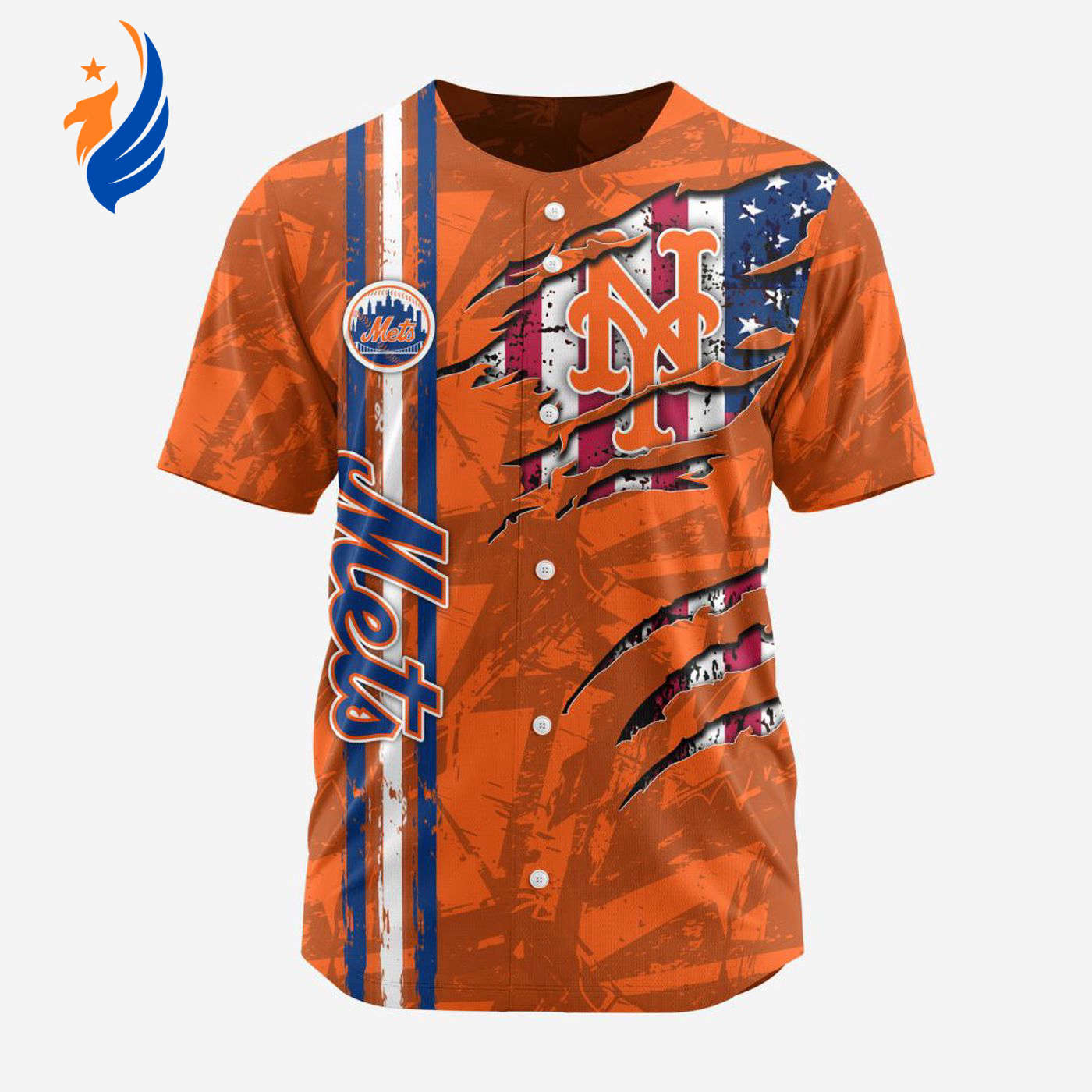 MLB New York Mets Special Design Baseball Jersey Gift for Men Women - Bafud baseball jersey product view 1