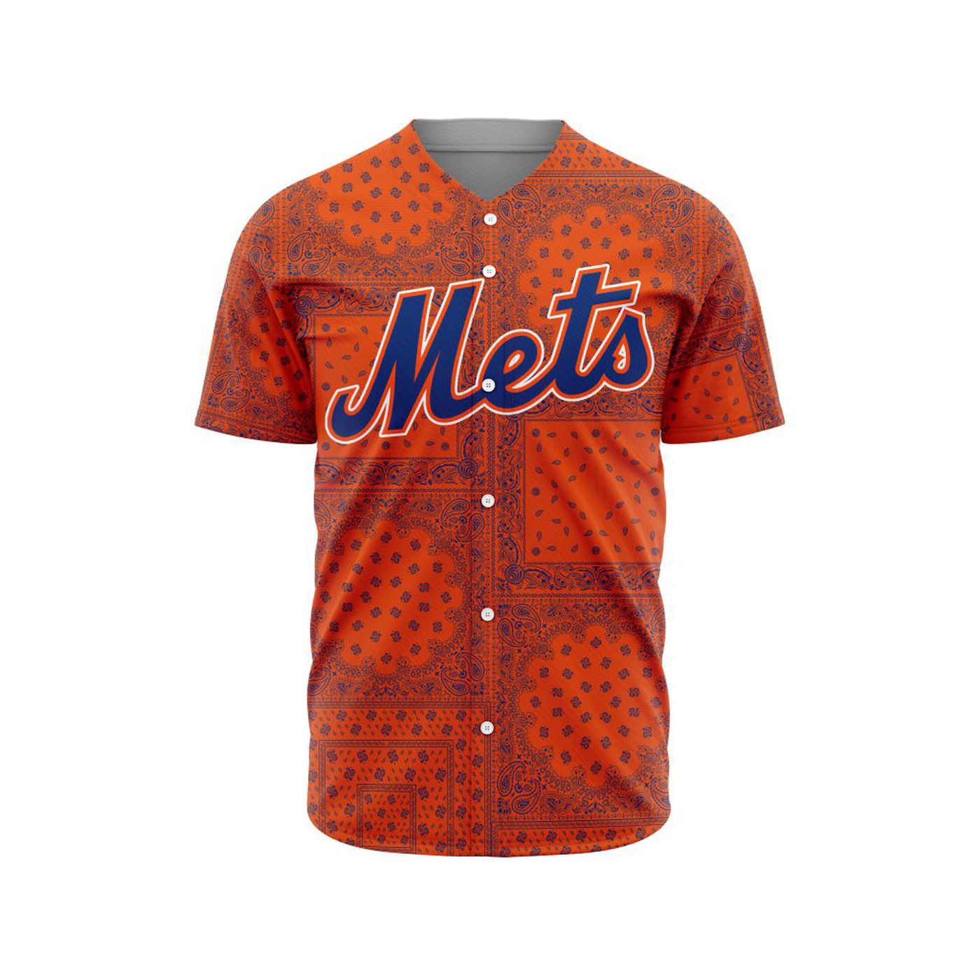 MLB New York Mets Special Paisley Design Baseball Jersey Gift for Men Women - Bafud baseball jersey product view 2