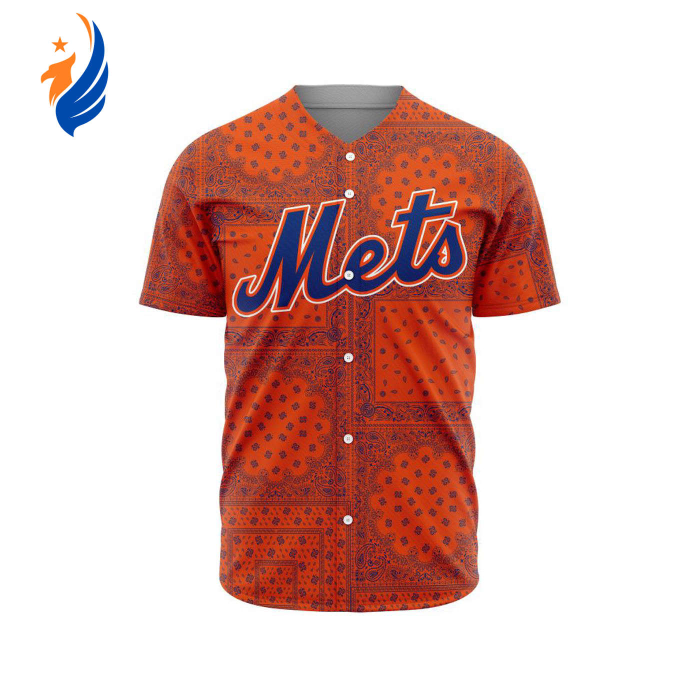MLB New York Mets Special Paisley Design Baseball Jersey Gift for Men Women - Bafud baseball jersey product view 1