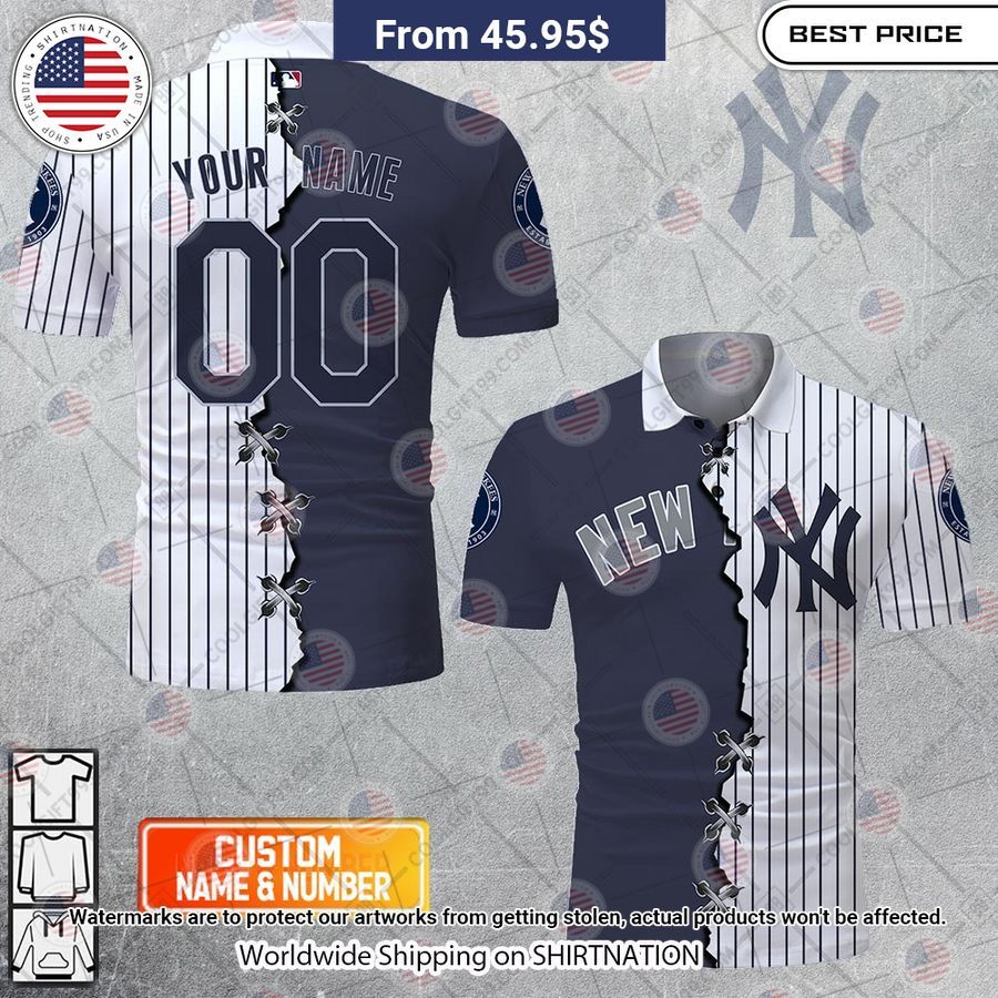 MLB New York Yankees Mix jersey Style Custom Polo baseball jersey product view 1