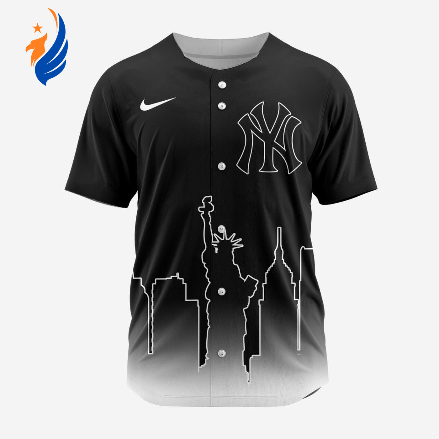 MLB New York Yankees Special City Edition Concept Baseball Jersey Gift for Men Women - Bafud baseball jersey product view 1