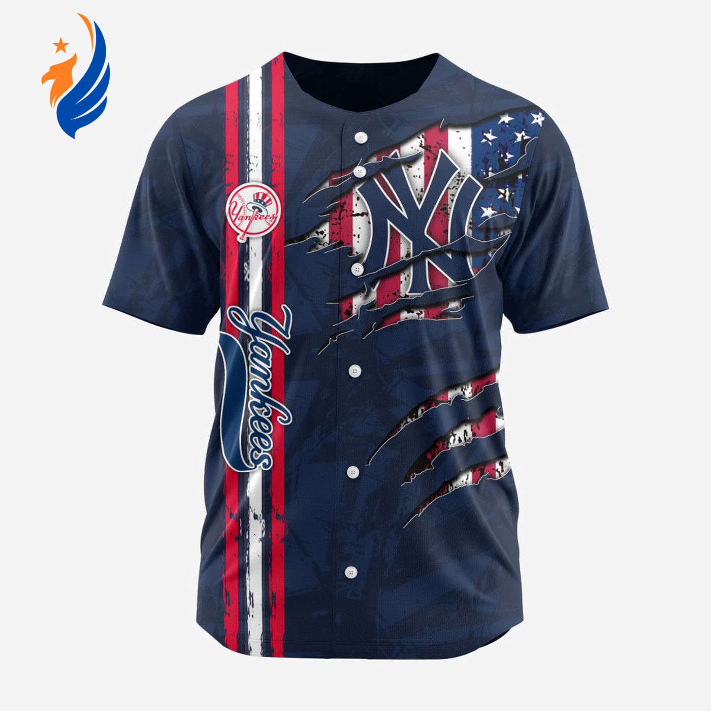 MLB New York Yankees Special Design Baseball Jersey Gift for Men Women - Bafud baseball jersey product view 1