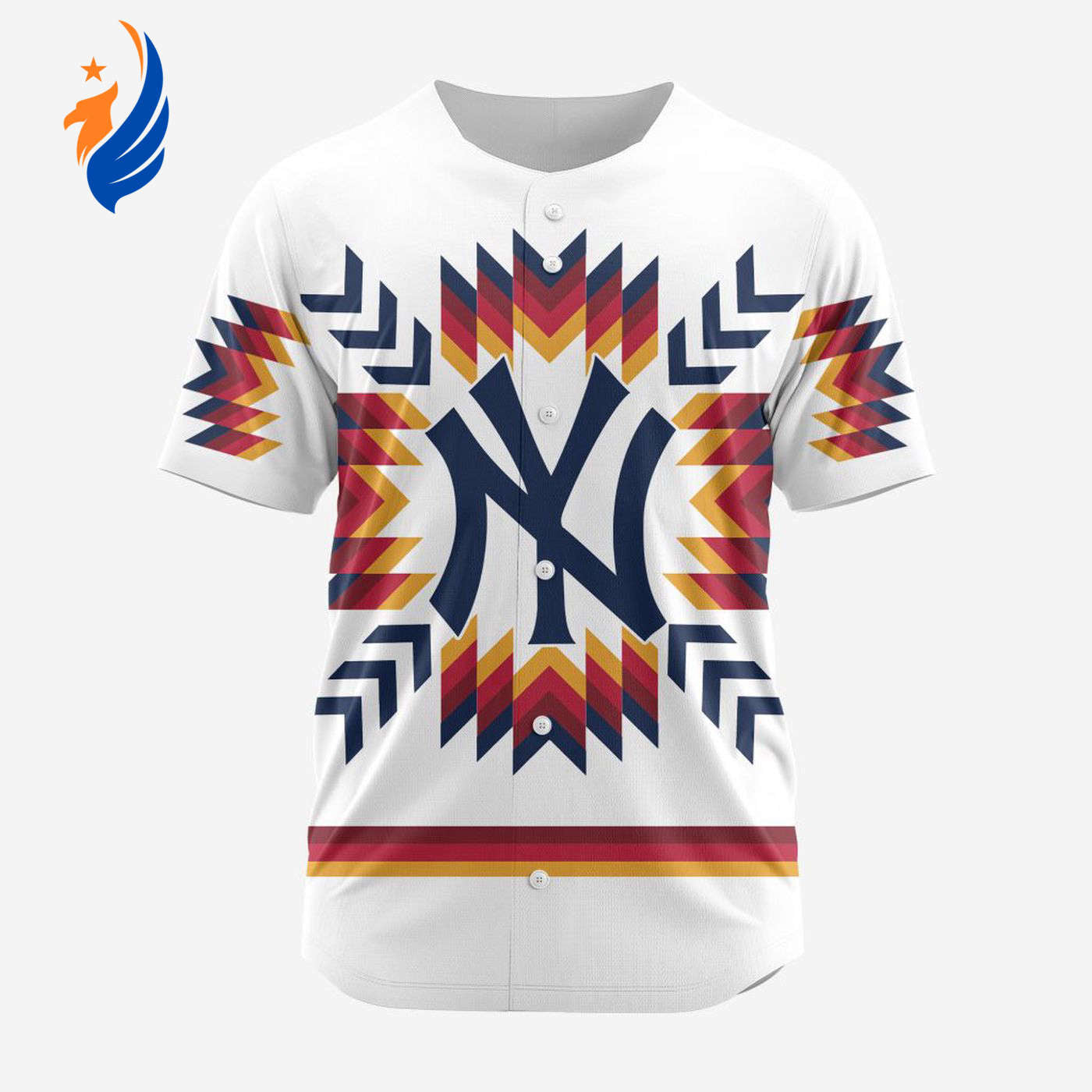 MLB New York Yankees Special Native Design Baseball Jersey Gift for Men Women - Bafud baseball jersey product view 1