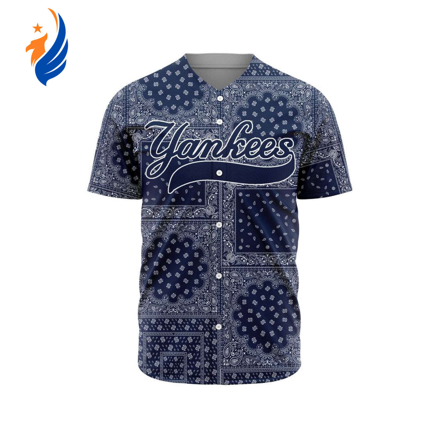 MLB New York Yankees Special Paisley Design Baseball Jersey Gift for Men Women - Bafud baseball jersey product view 1