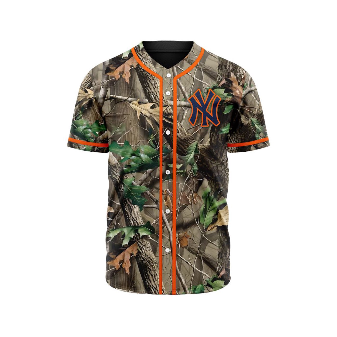 MLB New York Yankees Special Realtree Camo Hunting Baseball Jersey Gift for Men Women - Bafud baseball jersey product view 2