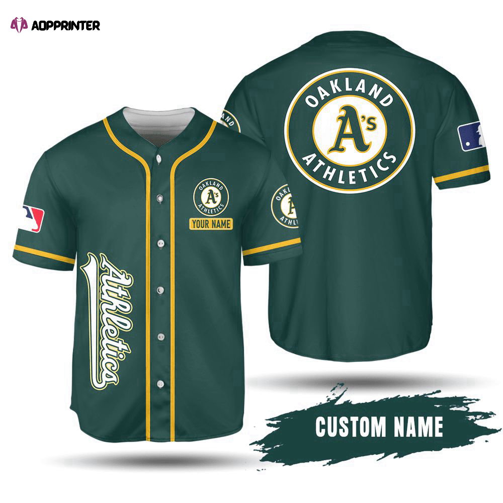 MLB Oakland Athletics Custom Name Baseball Jersey V2 Unisex Shirt, Gift For Men And Women - Aopprinter baseball jersey product view 1