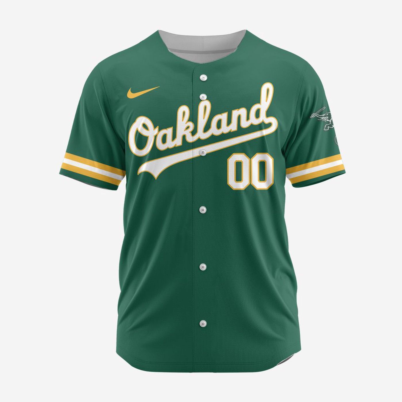 MLB Oakland Athletics Personalized Alternate Baseball Jersey - Bafud baseball jersey product view 2