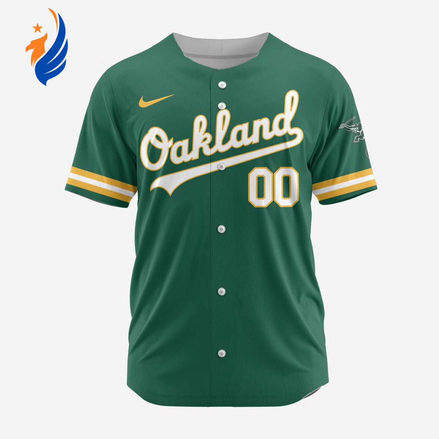 MLB Oakland Athletics Personalized Alternate Baseball Jersey - Bafud baseball jersey product view 1