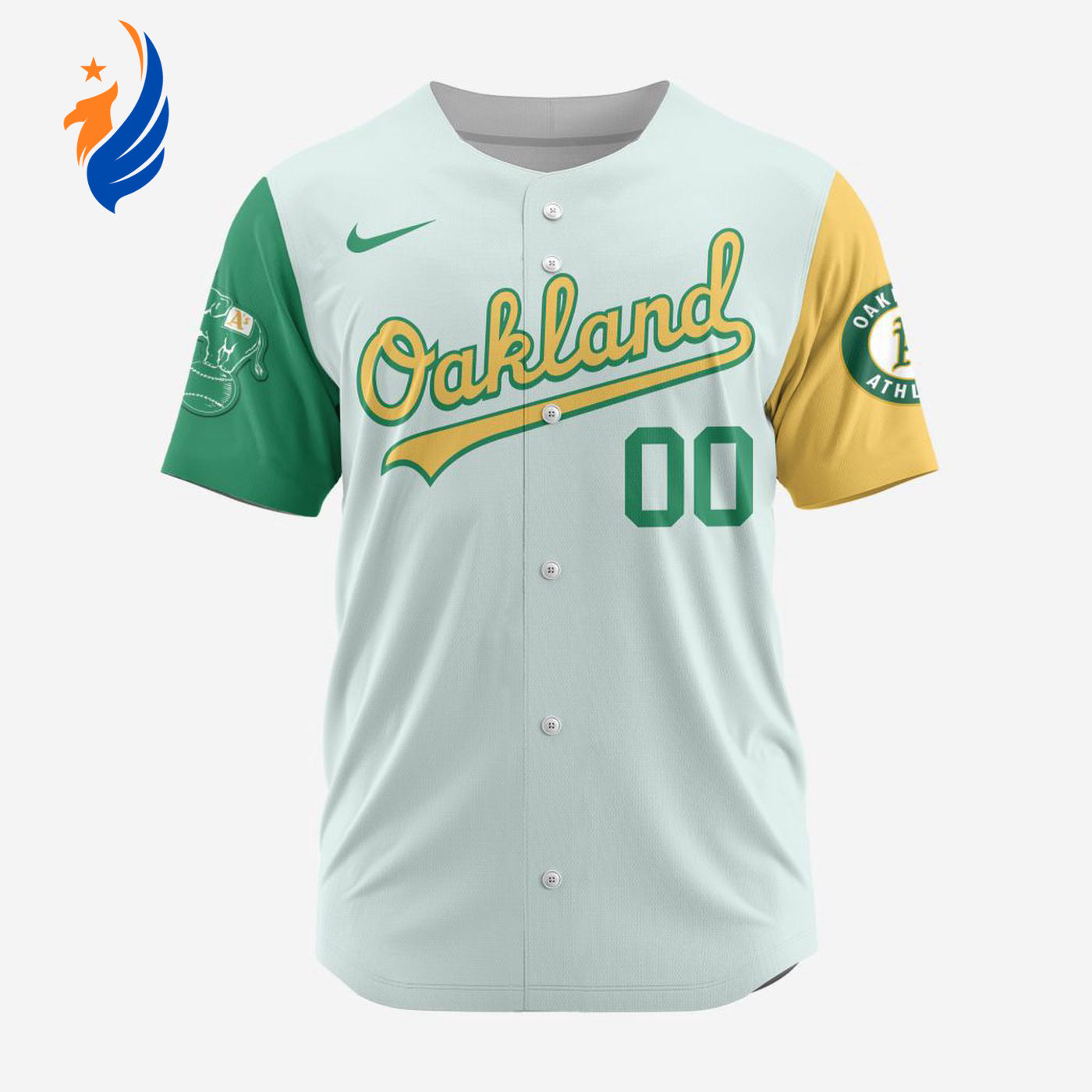 MLB Oakland Athletics Personalized Alternate Design Concept Baseball Jersey 2402 - Bafud baseball jersey product view 1