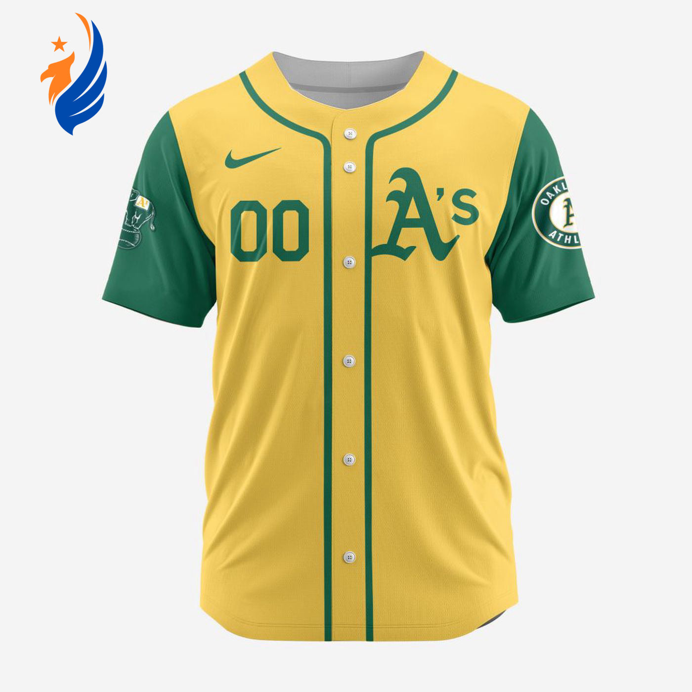 MLB Oakland Athletics Personalized Alternate Design Concept Baseball Jersey 2403 - Bafud baseball jersey product view 1