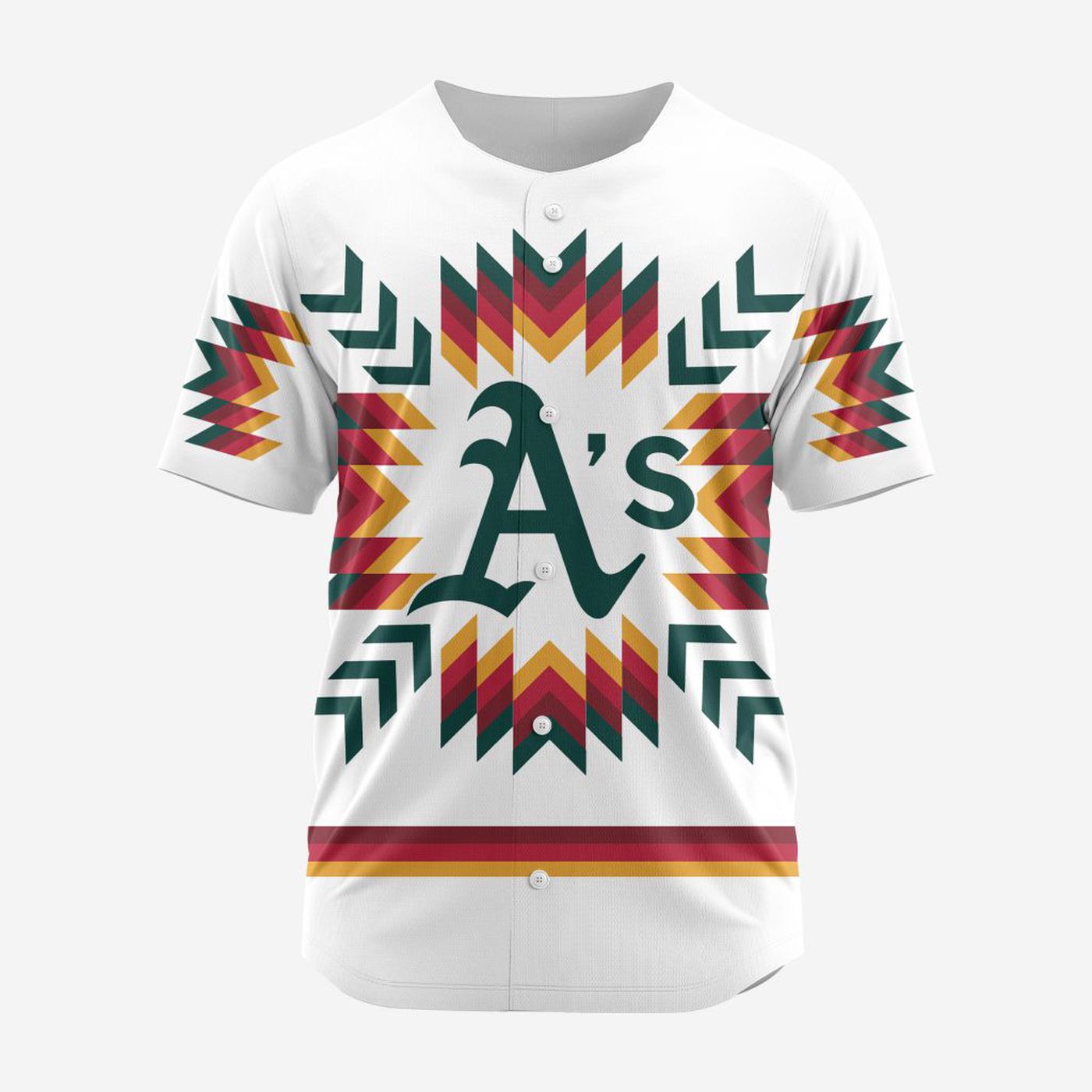 MLB Oakland Athletics Special Native Design Baseball Jersey Gift for Men Women - Bafud baseball jersey product view 2