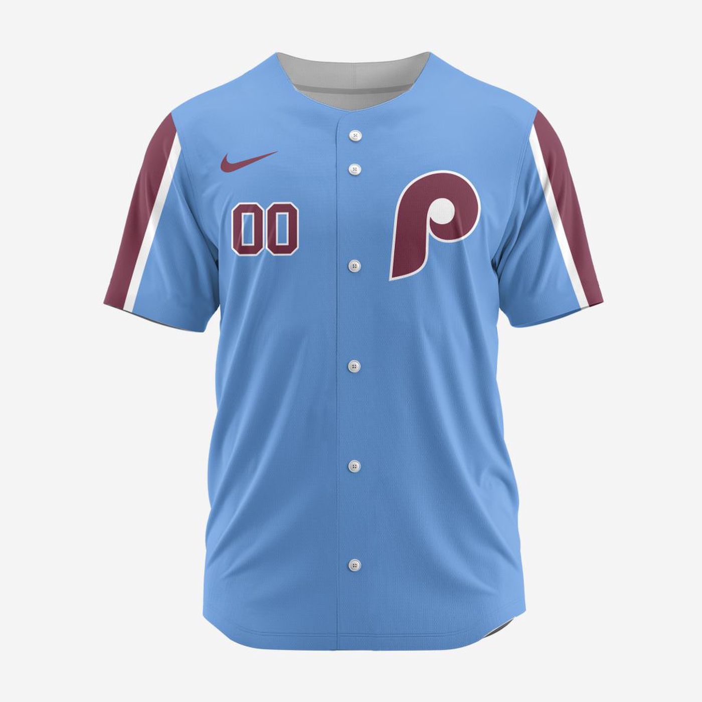 MLB Philadelphia Phillies Personalized Alternate 02 Baseball Jersey - Bafud baseball jersey product view 2