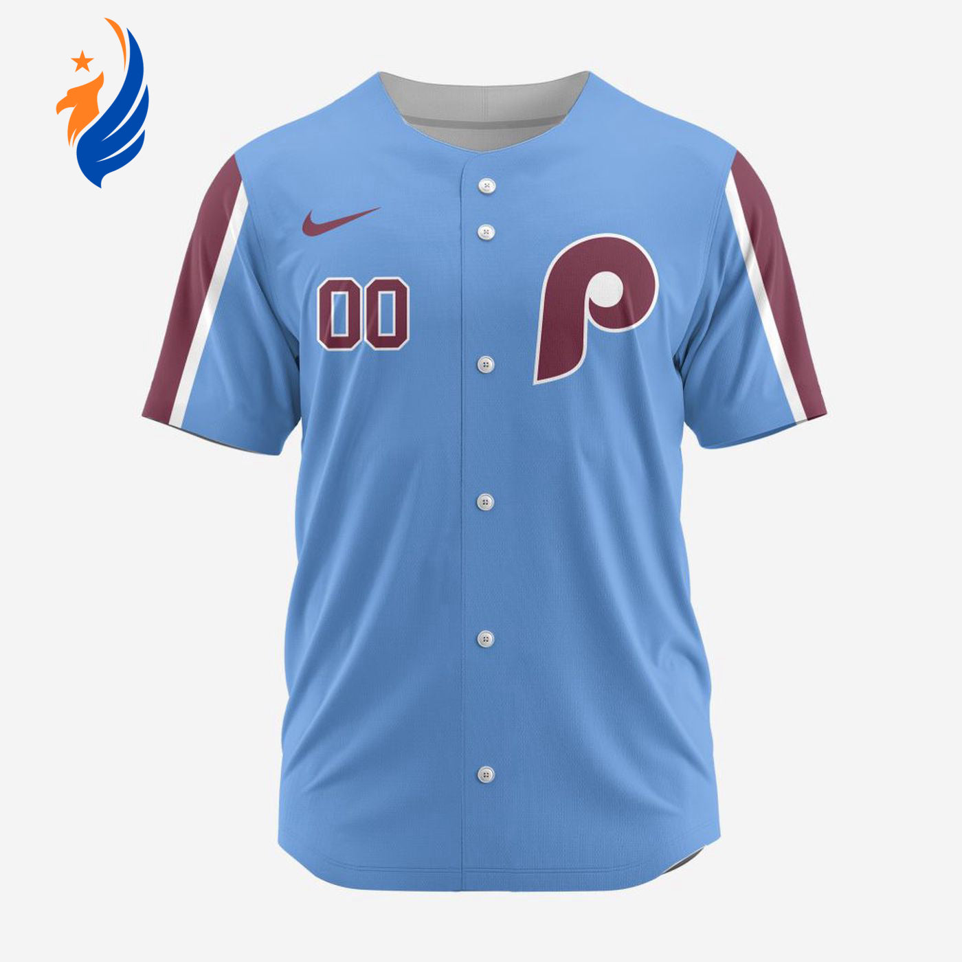 MLB Philadelphia Phillies Personalized Alternate 02 Baseball Jersey - Bafud baseball jersey product view 1