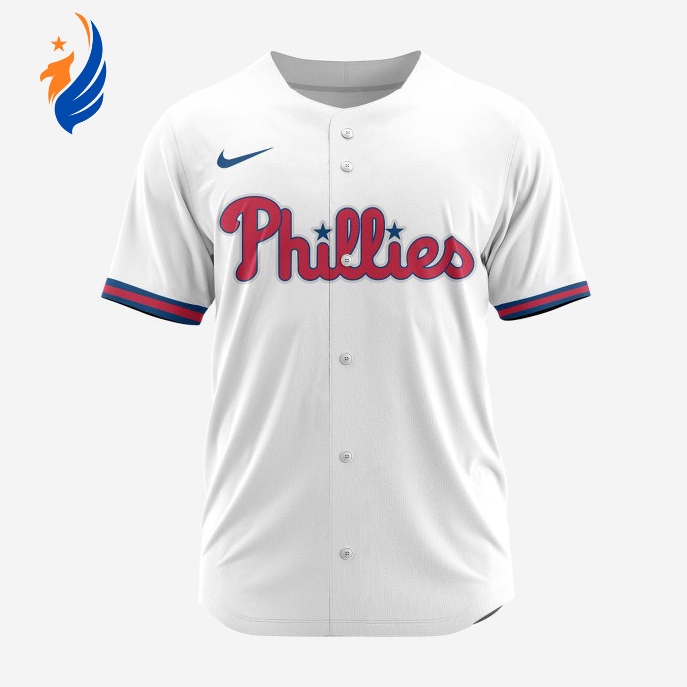 MLB Philadelphia Phillies Personalized Alternate Baseball Jersey - Bafud baseball jersey product view 1