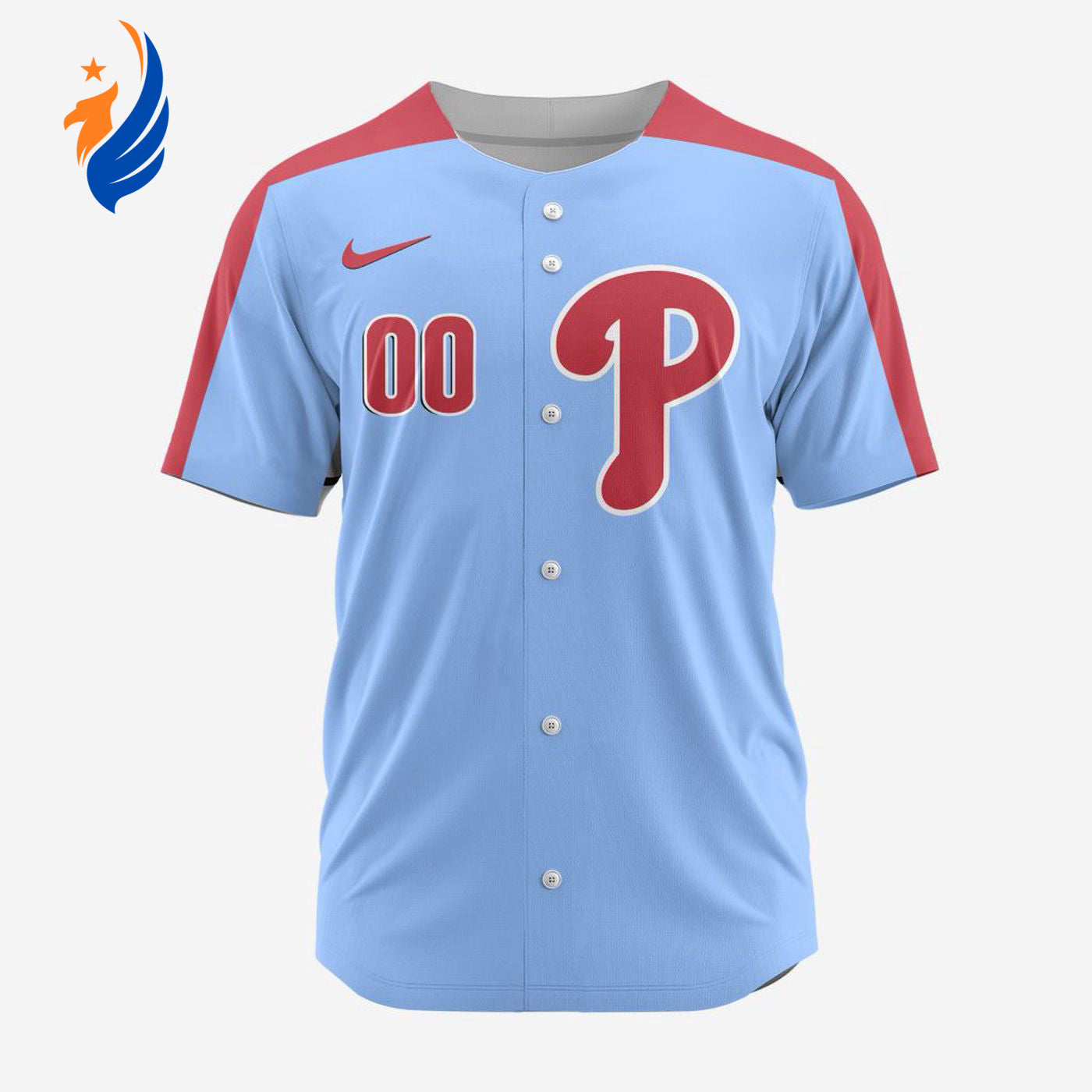 MLB Philadelphia Phillies Personalized Alternate Design Concept Baseball Jersey 2402 - Bafud baseball jersey product view 1