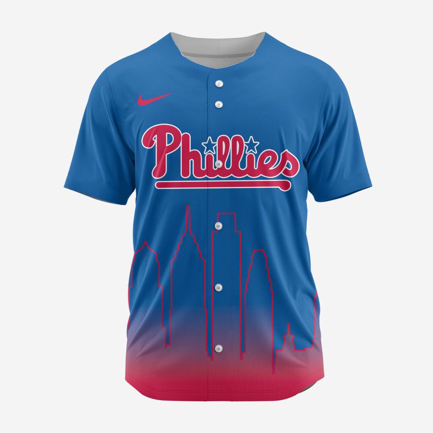MLB Philadelphia Phillies Special City Edition Concept Baseball Jersey Gift for Men Women - Bafud baseball jersey product view 2