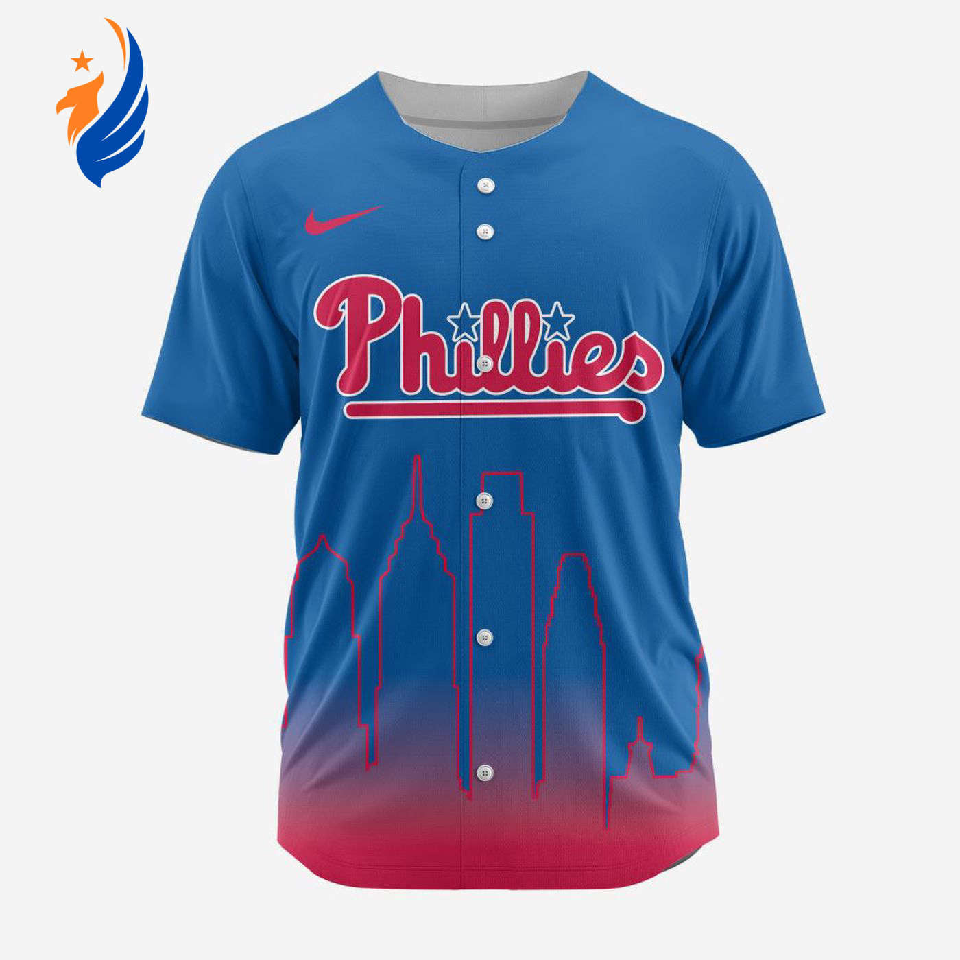 MLB Philadelphia Phillies Special City Edition Concept Baseball Jersey Gift for Men Women - Bafud baseball jersey product view 1