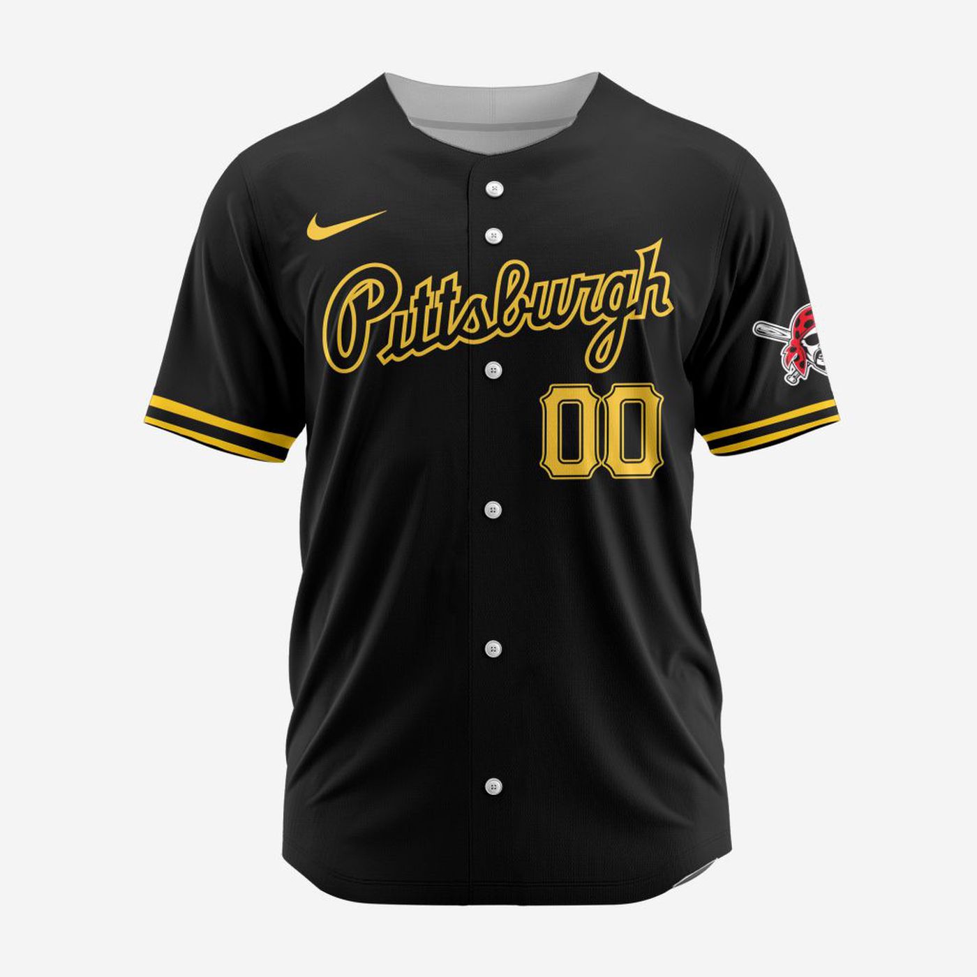 MLB Pittsburgh Pirates Personalized Alternate 02 Baseball Jersey - Bafud baseball jersey product view 3