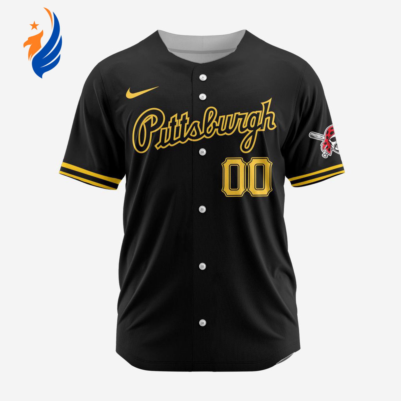 MLB Pittsburgh Pirates Personalized Alternate 02 Baseball Jersey - Bafud baseball jersey product view 1