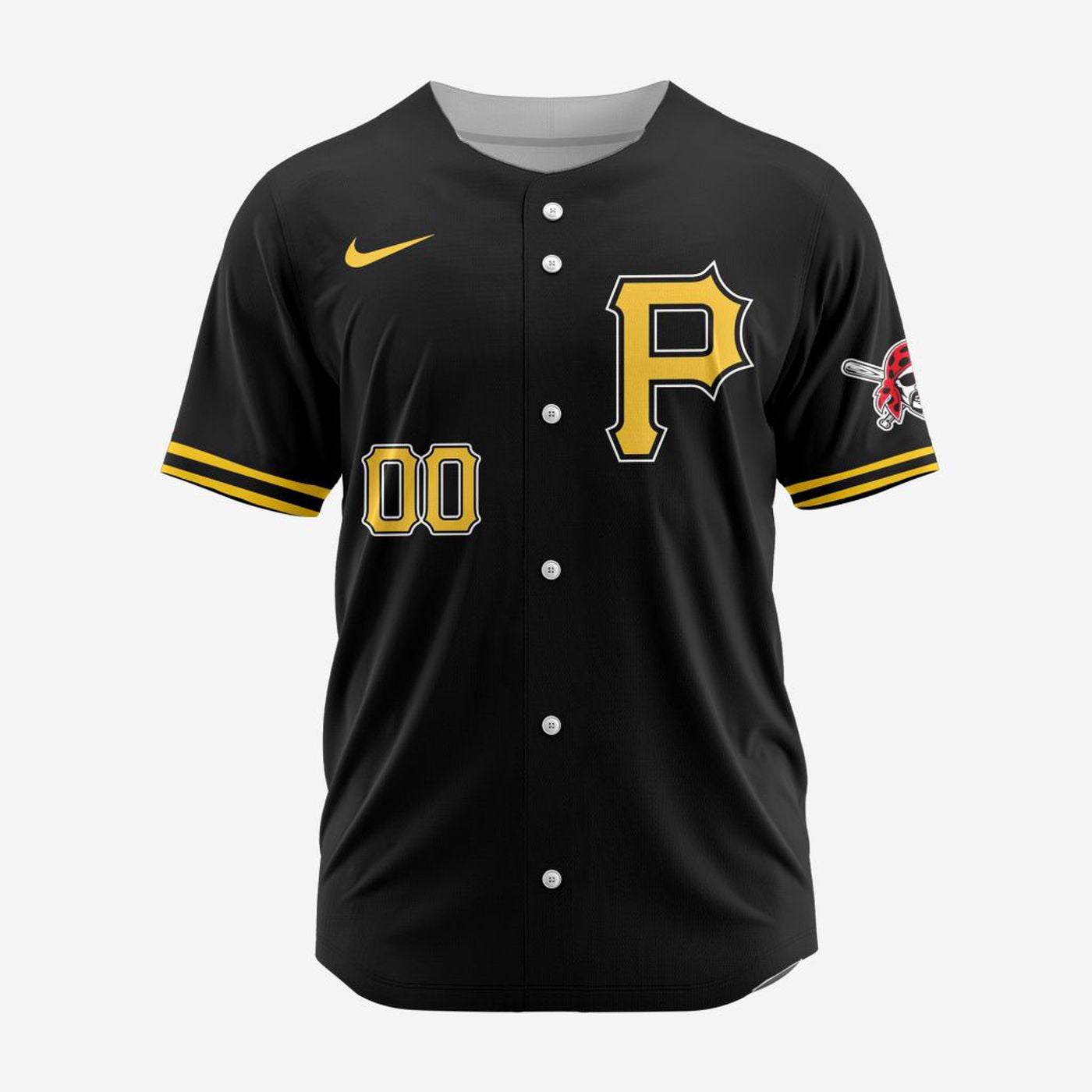 MLB Pittsburgh Pirates Personalized Alternate Baseball Jersey - Bafud baseball jersey product view 2