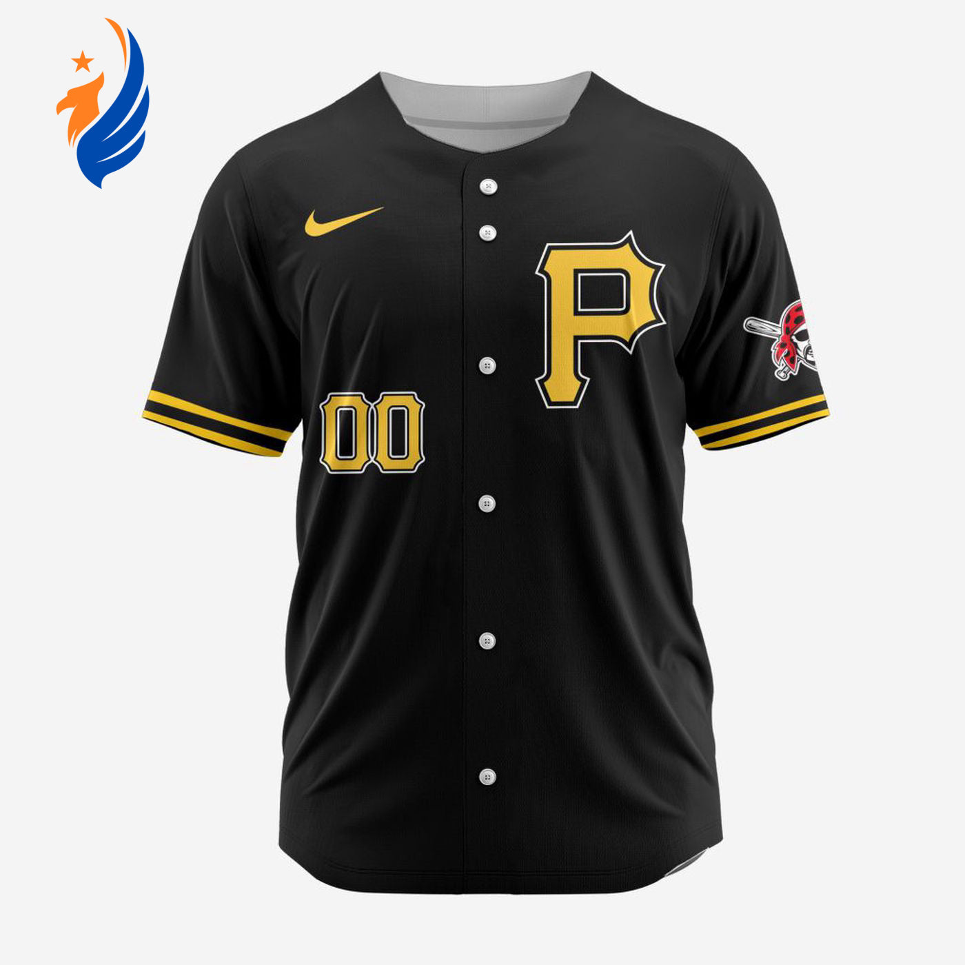 MLB Pittsburgh Pirates Personalized Alternate Baseball Jersey - Bafud baseball jersey product view 1