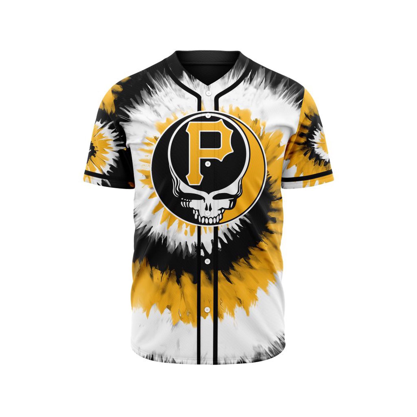 MLB Pittsburgh Pirates Special Grateful Dead Design Baseball Jersey Gift for Men Women - Bafud baseball jersey product view 2
