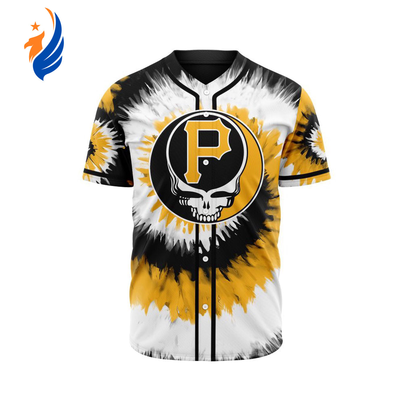 MLB Pittsburgh Pirates Special Grateful Dead Design Baseball Jersey Gift for Men Women - Bafud baseball jersey product view 1