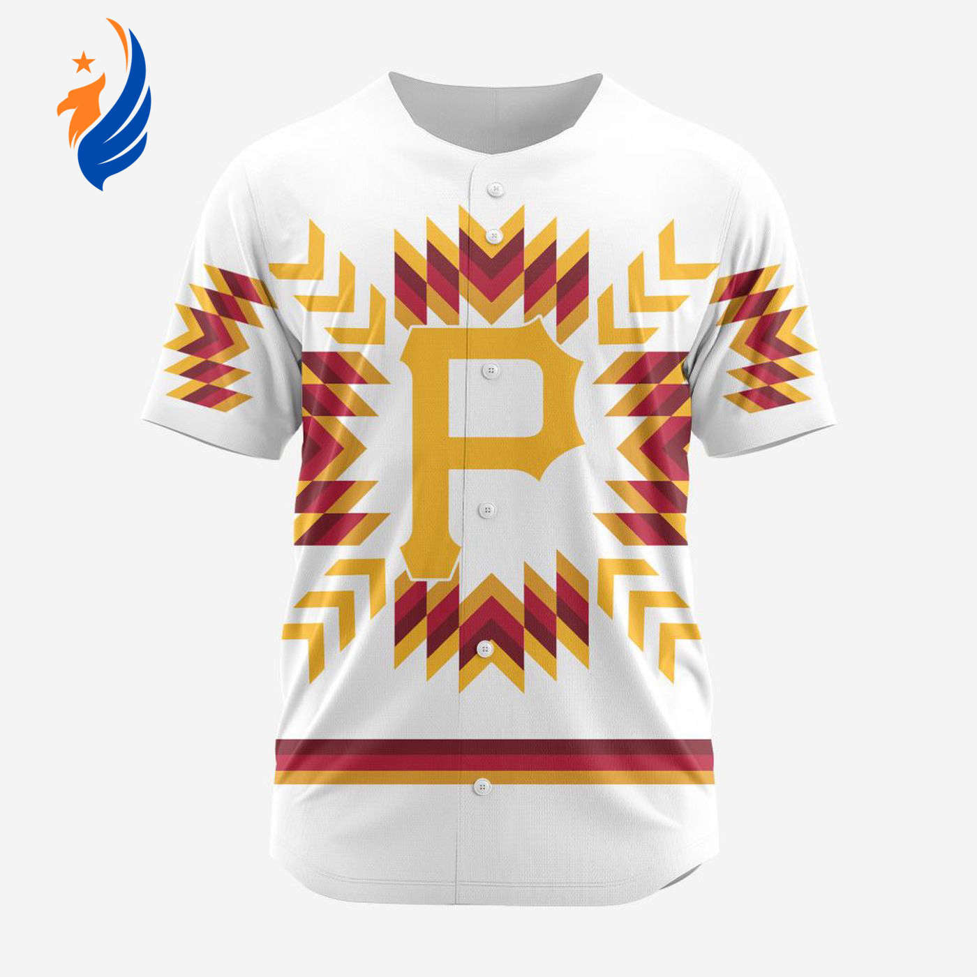 MLB Pittsburgh Pirates Special Native Design Baseball Jersey Gift for Men Women - Bafud baseball jersey product view 1