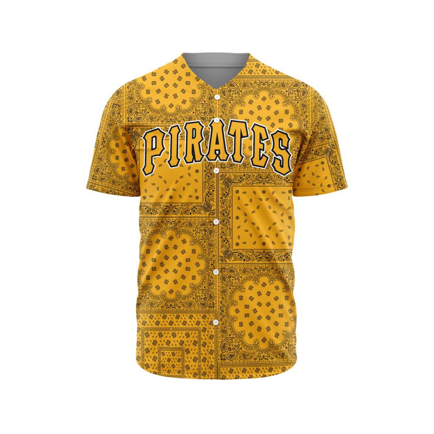 MLB Pittsburgh Pirates Special Paisley Design Baseball Jersey Gift for Men Women - Bafud baseball jersey product view 2