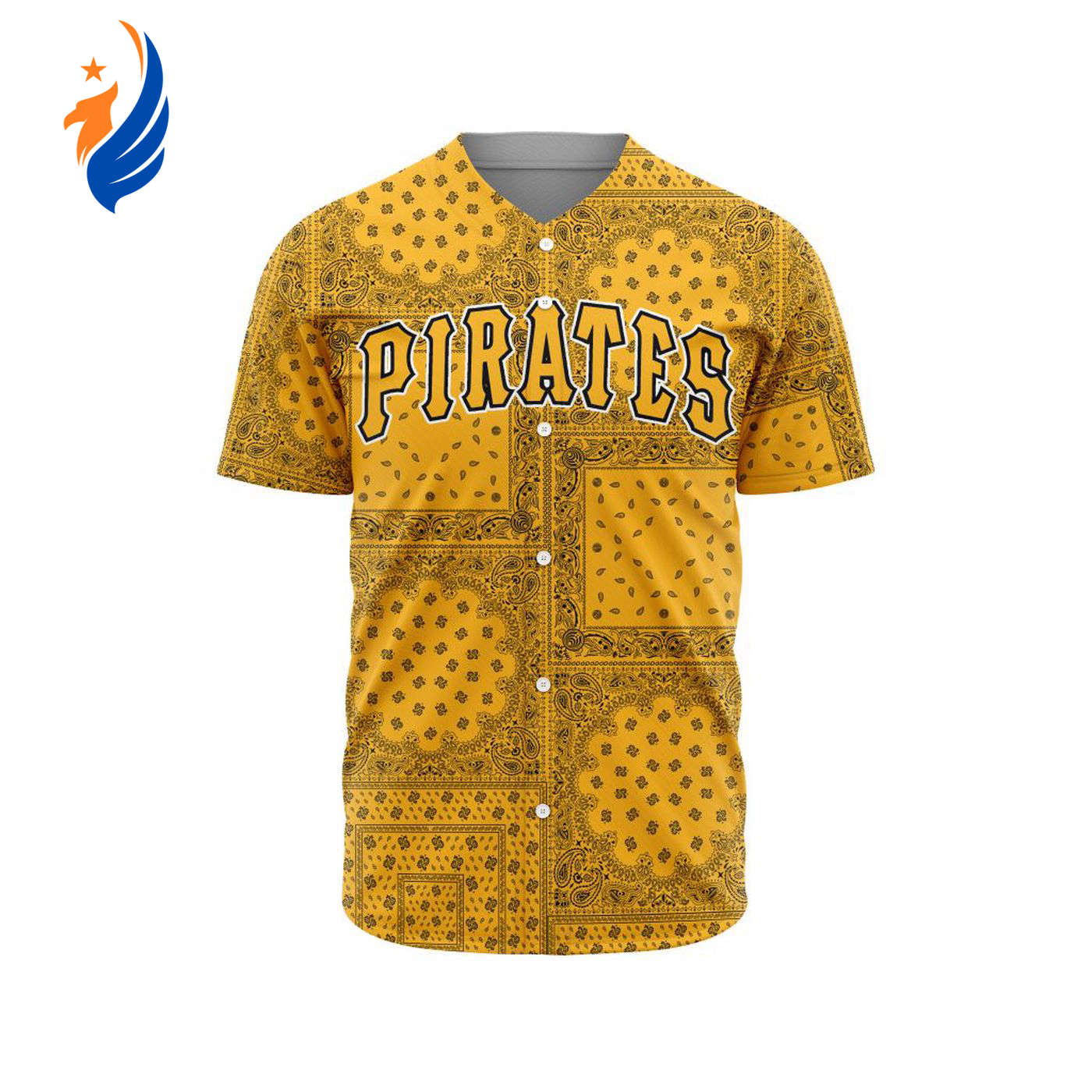 MLB Pittsburgh Pirates Special Paisley Design Baseball Jersey Gift for Men Women - Bafud baseball jersey product view 1