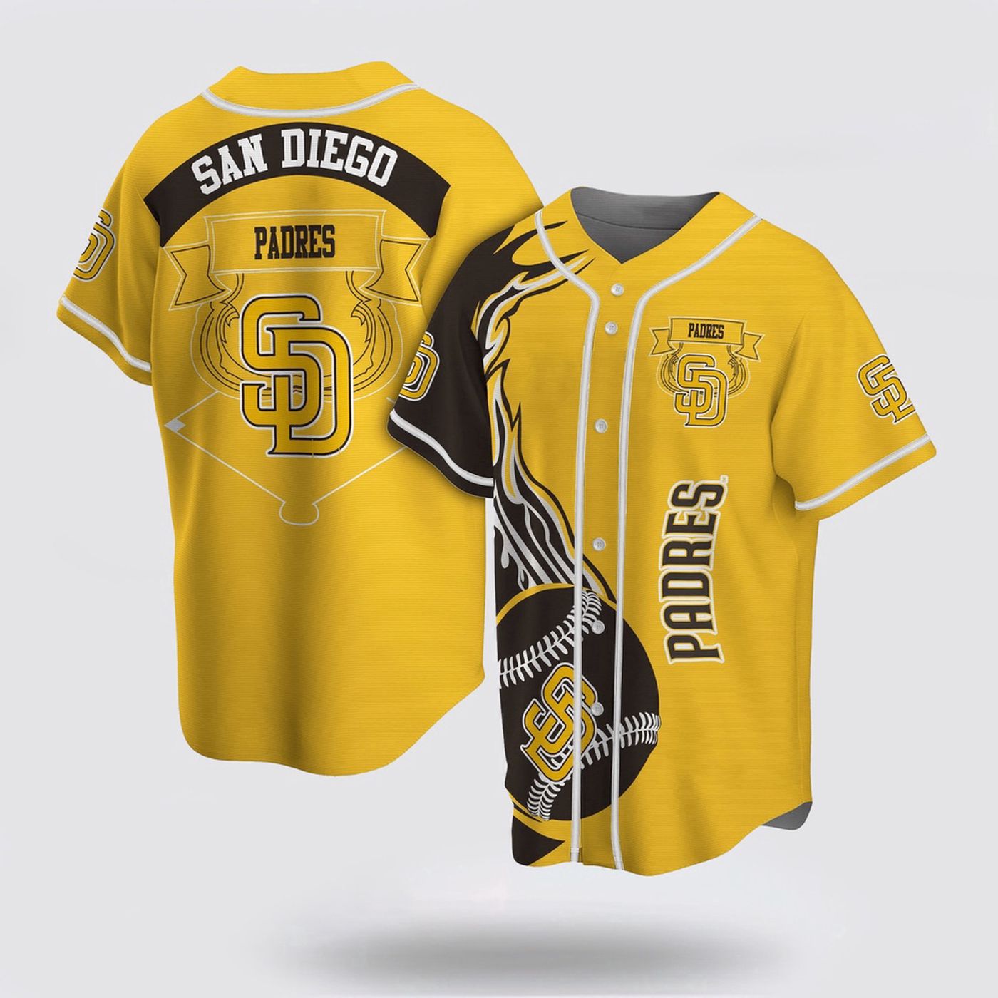 Authentic MLB San Diego Padres Baseball Jersey - Classic Design for Passionate Fans - Gift for Men Women - lylyprint.com baseball jersey product view 2