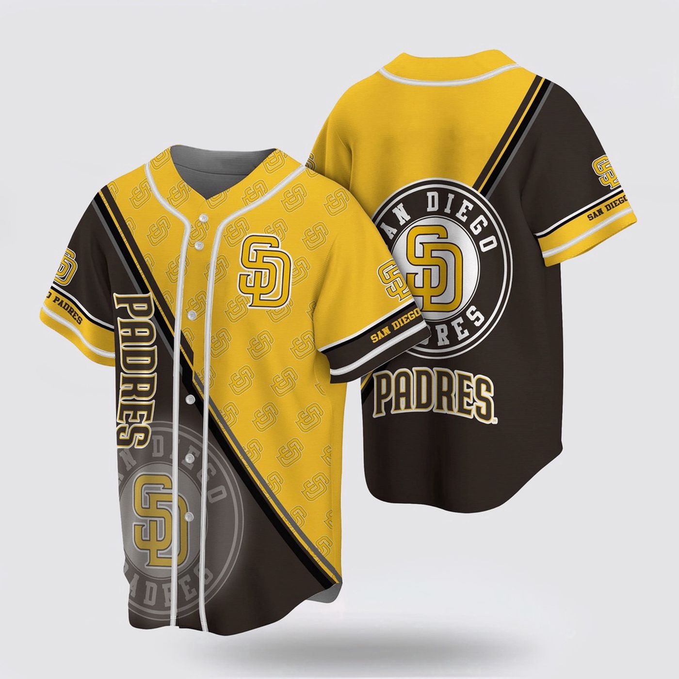 MLB San Diego Padres Fan Jersey: Simple Design for Ultimate Baseball Fans! - lylyprint.com baseball jersey product view 2