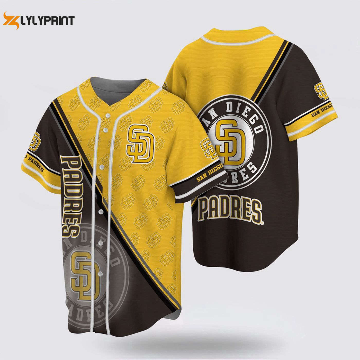 MLB San Diego Padres Fan Jersey: Simple Design for Ultimate Baseball Fans! - lylyprint.com baseball jersey product view 1