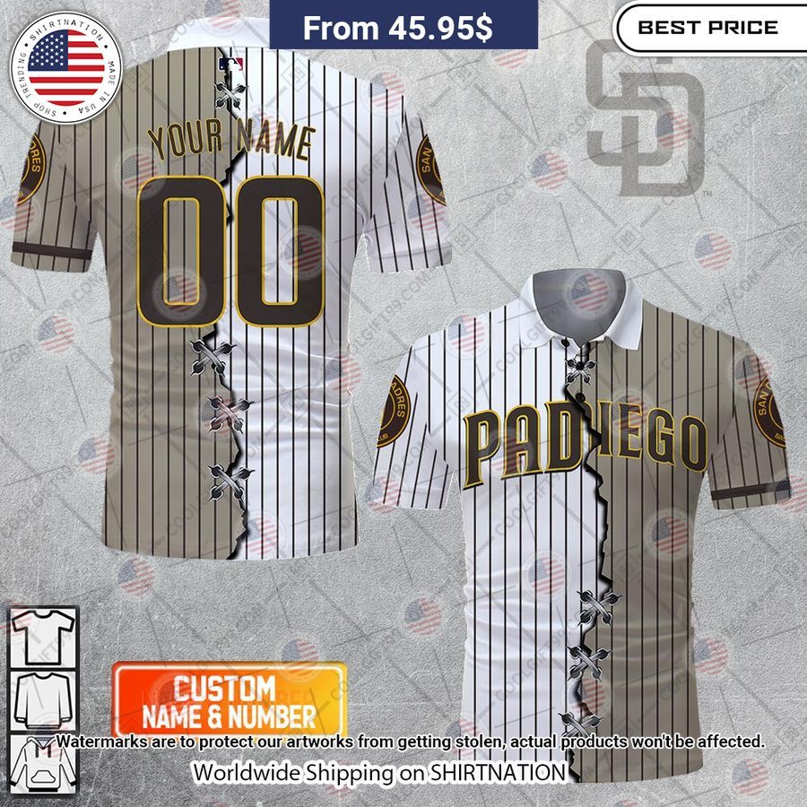 MLB San Diego Padres Mix jersey Style Custom Polo baseball jersey product view 1