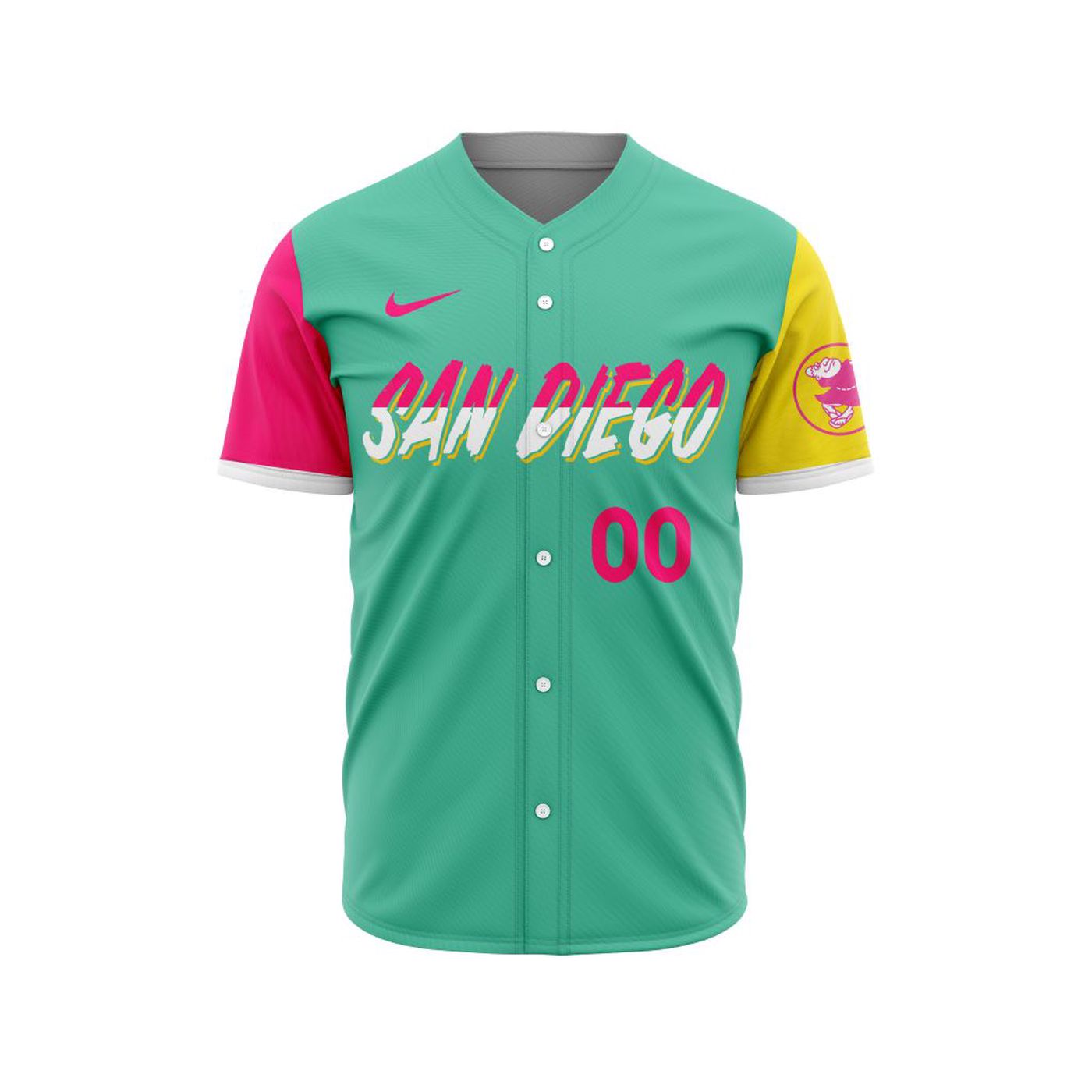 MLB San Diego Padres Personalized 2023 City Connect Design Baseball Jersey - Bafud baseball jersey product view 2