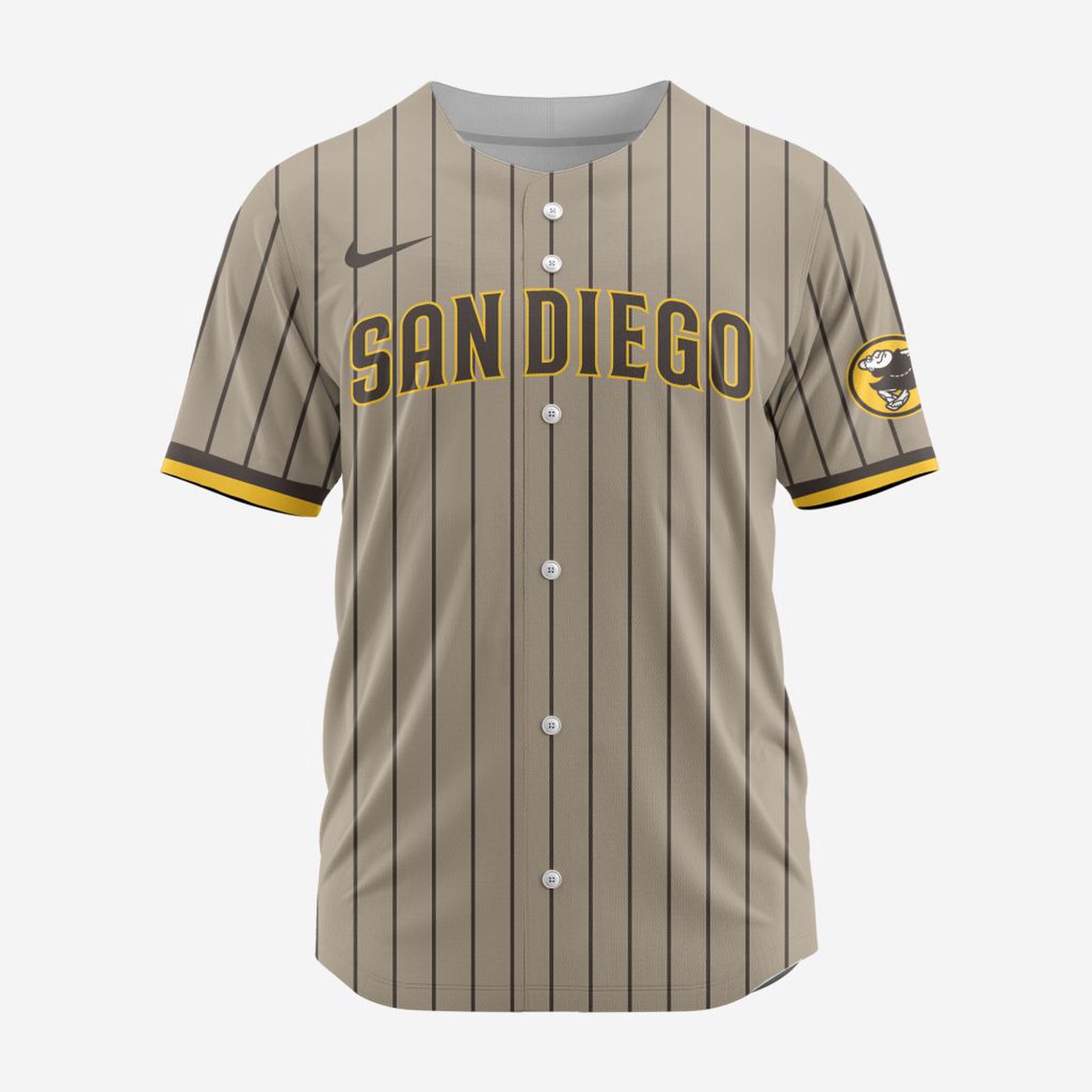 MLB San Diego Padres Personalized Alternate Baseball Jersey - Bafud baseball jersey product view 3