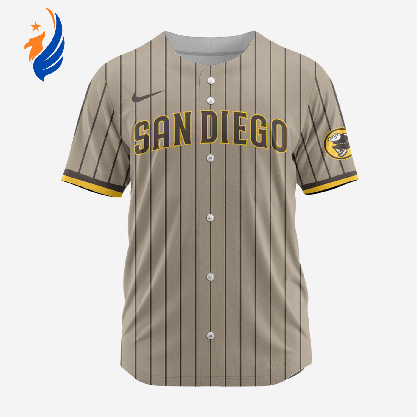 MLB San Diego Padres Personalized Alternate Baseball Jersey - Bafud baseball jersey product view 1