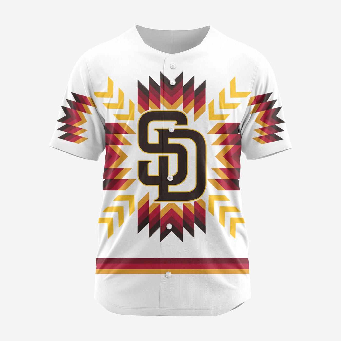 MLB San Diego Padres Special Native Design Baseball Jersey Gift for Men Women - Bafud baseball jersey product view 2