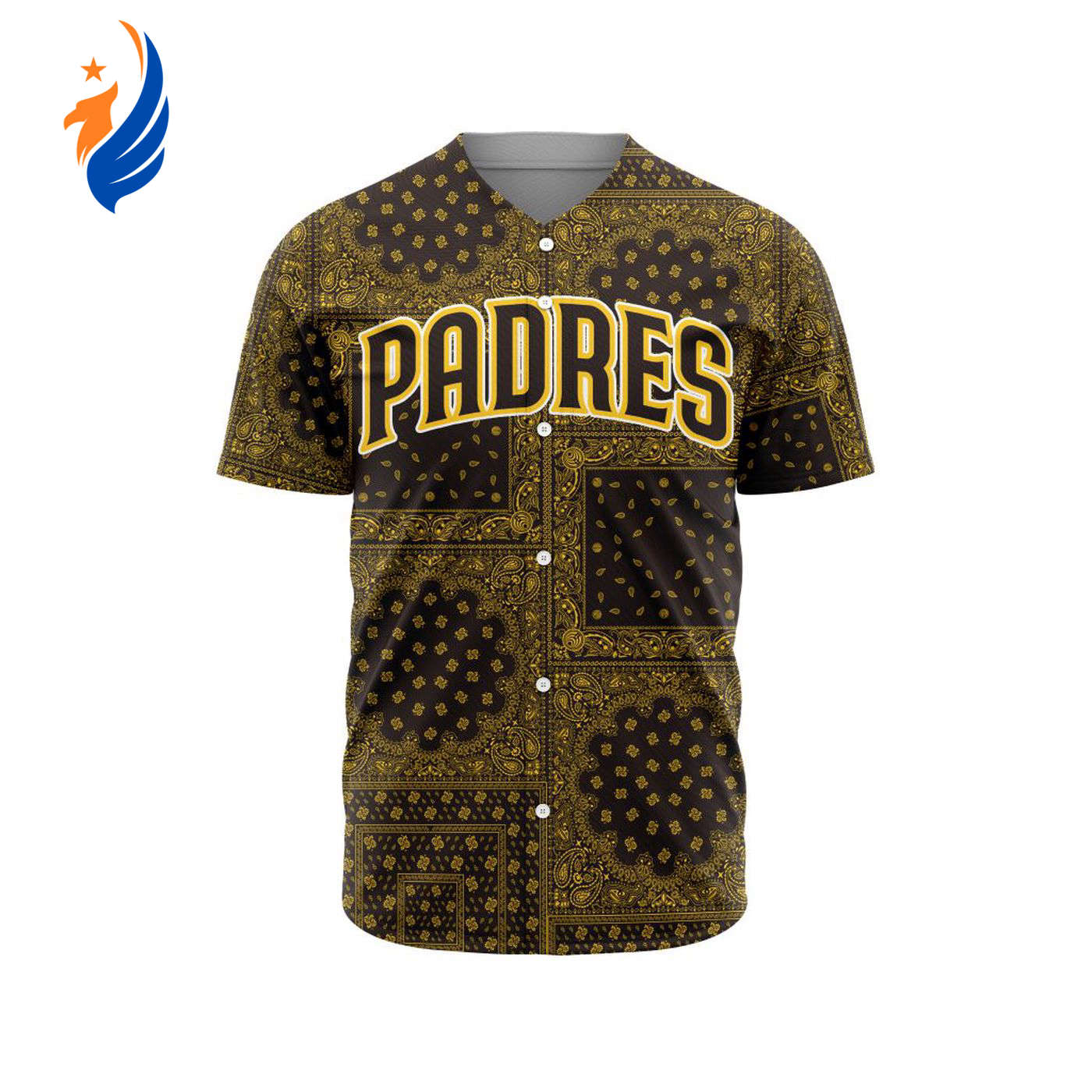 MLB San Diego Padres Special Paisley Design Baseball Jersey Gift for Men Women - Bafud baseball jersey product view 1