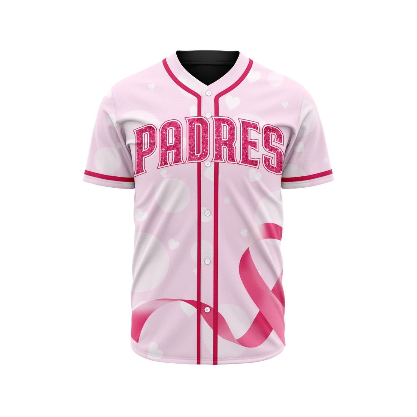 MLB San Diego Padres Special Pink Design Fight Breast Cancer Baseball Jersey Gift for Men Women - Bafud baseball jersey product view 3