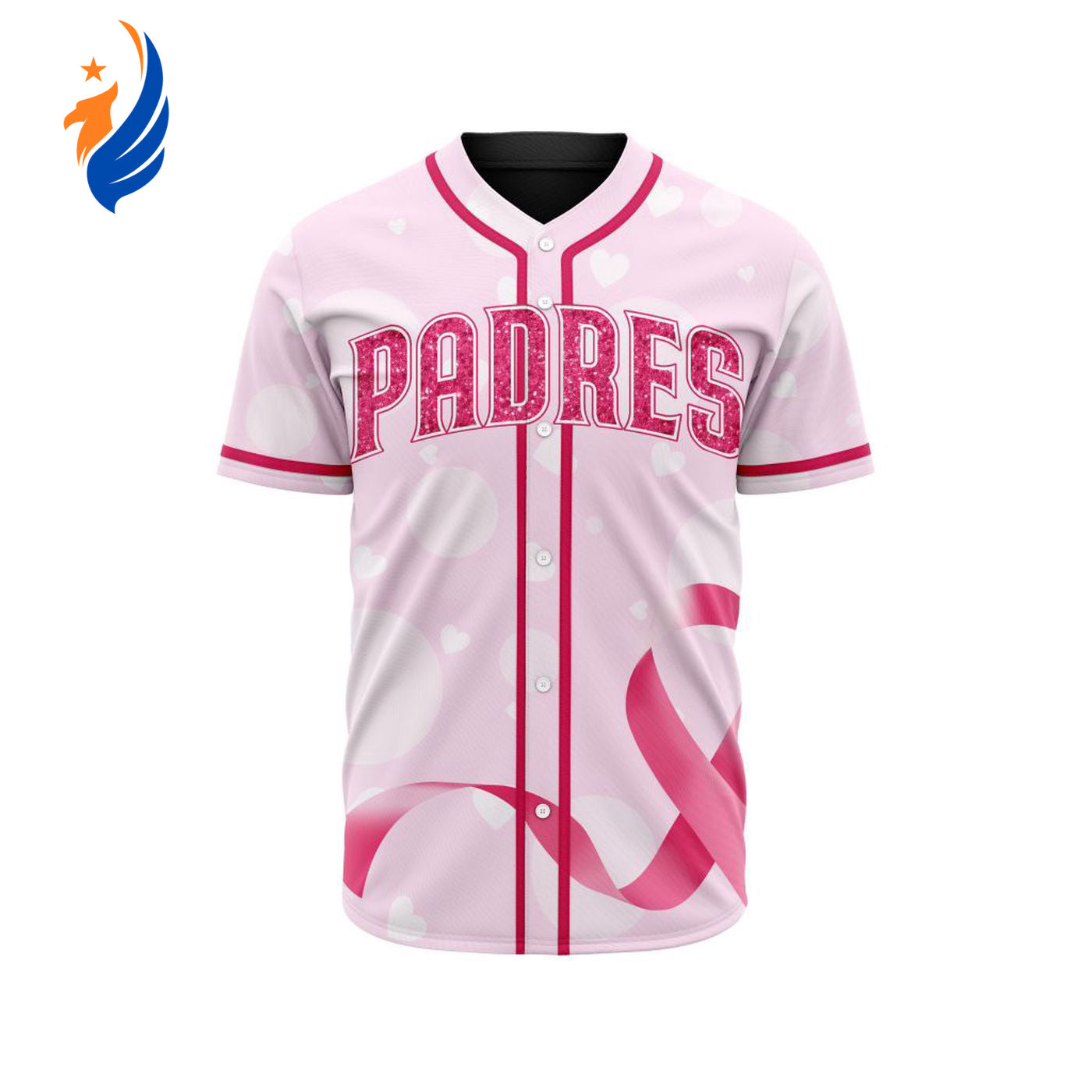 MLB San Diego Padres Special Pink Design Fight Breast Cancer Baseball Jersey Gift for Men Women - Bafud baseball jersey product view 1