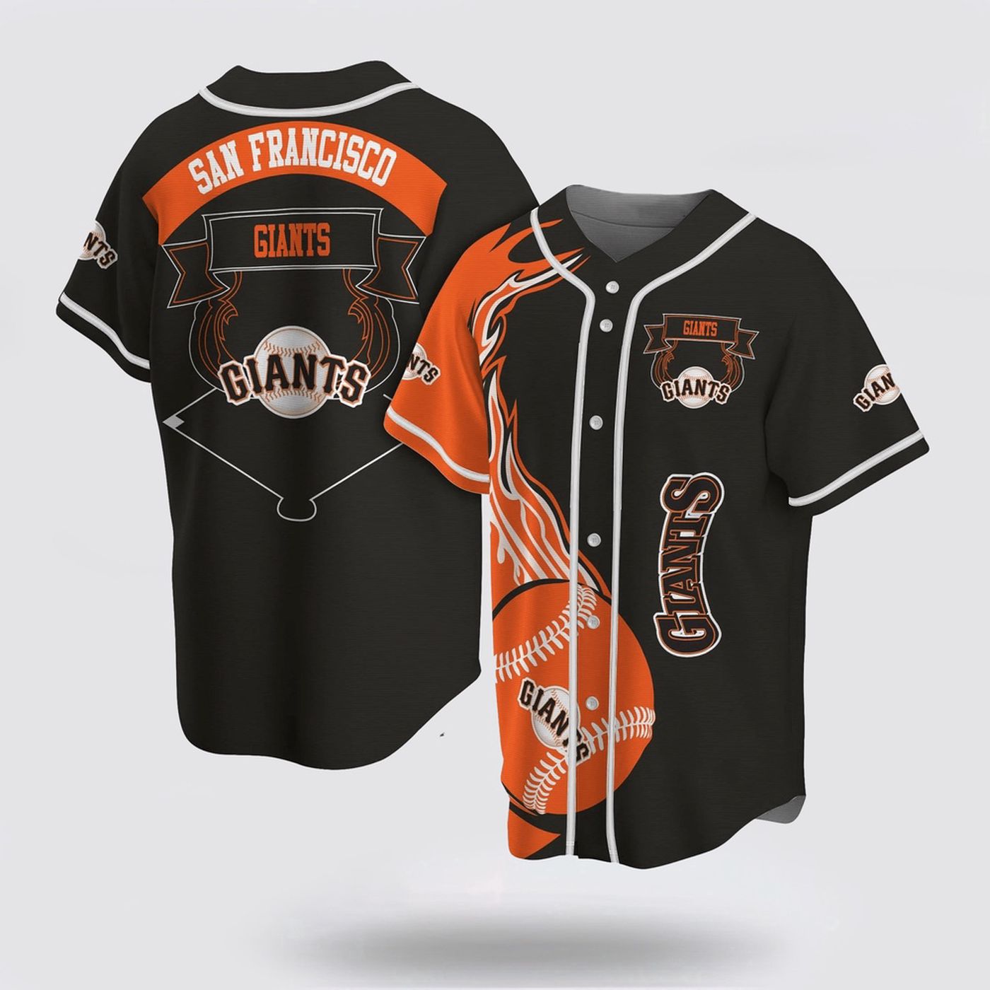 Authentic San Francisco Giants MLB Jersey – Classic Design for Passionate Fans - lylyprint.com baseball jersey product view 2