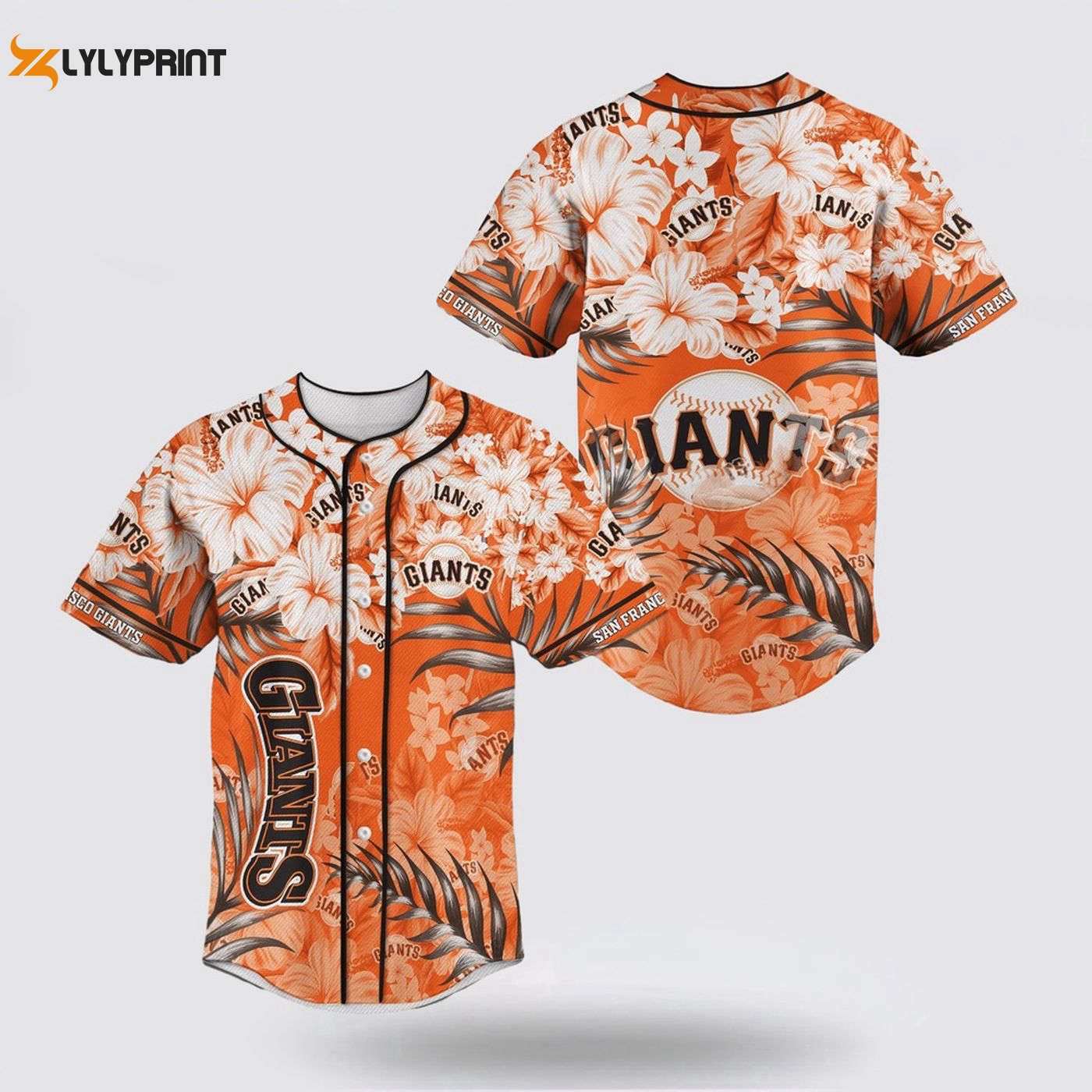 Flower Design MLB San Francisco Giants Jersey - Perfect for Fans! - lylyprint.com baseball jersey product view 1