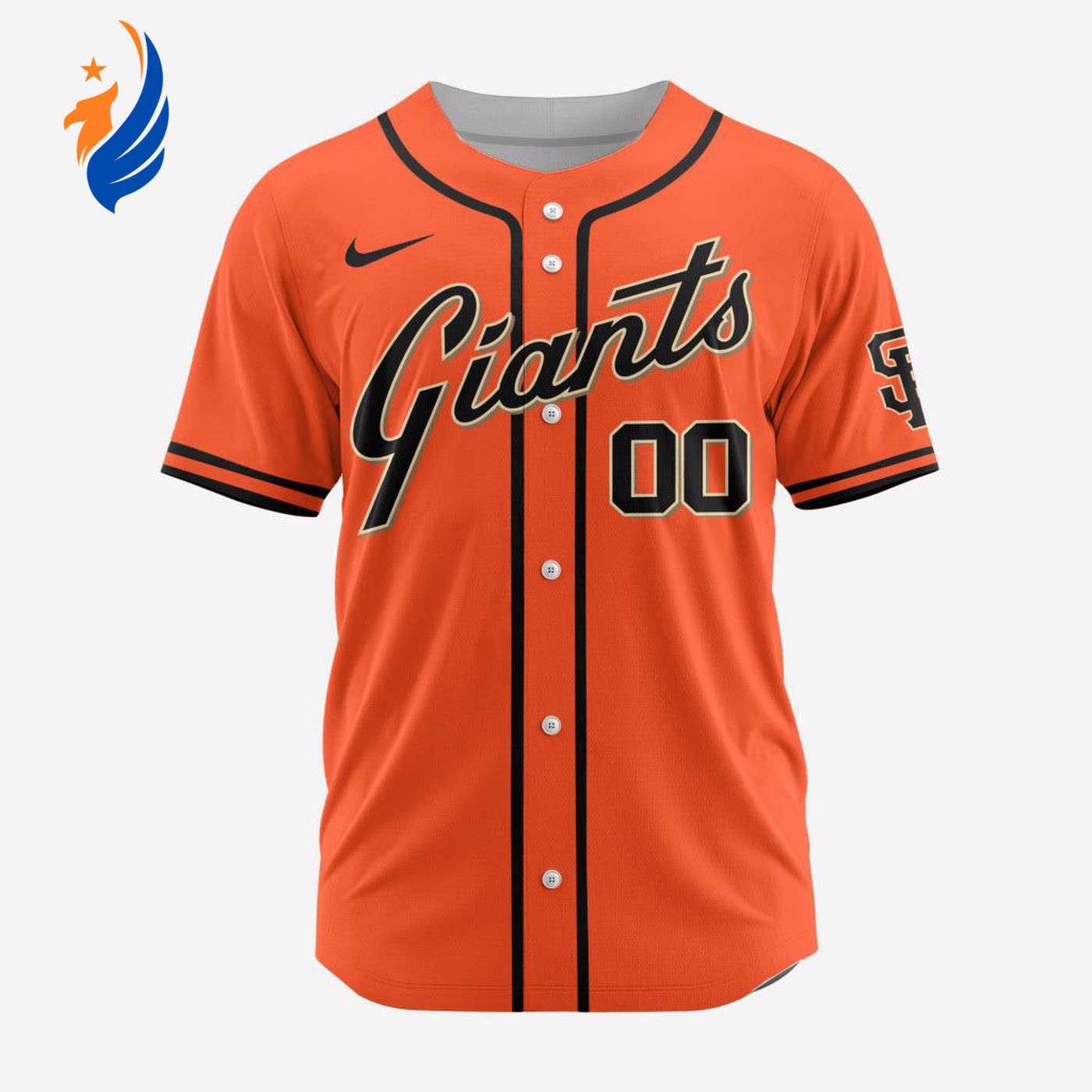 MLB San Francisco Giants Personalized Alternate Baseball Jersey - Bafud baseball jersey product view 1