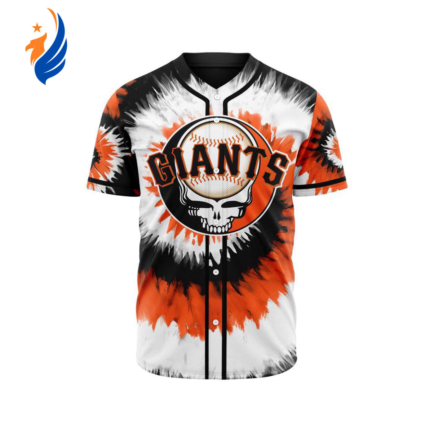 MLB San Francisco Giants Special Grateful Dead Design Baseball Jersey Gift for Men Women - Bafud baseball jersey product view 1