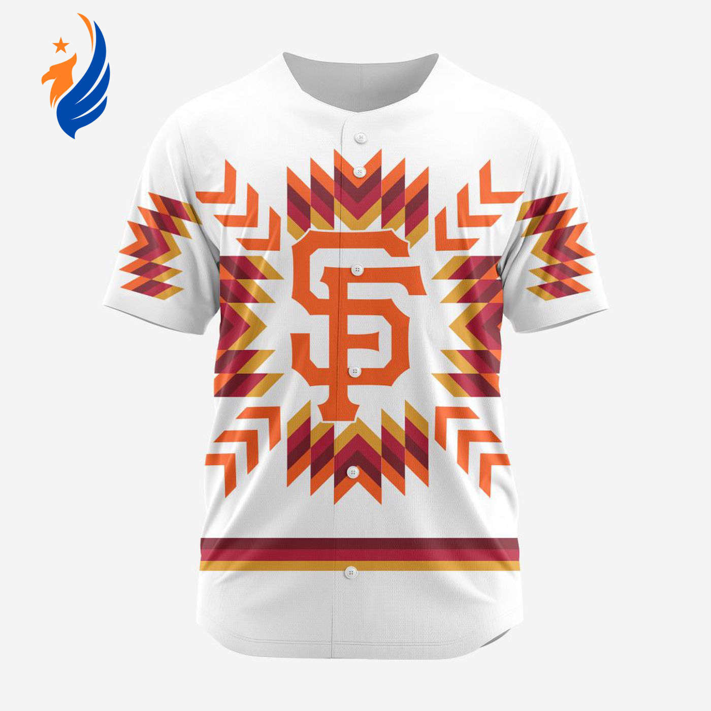 MLB San Francisco Giants Special Native Design Baseball Jersey Gift for Men Women - Bafud baseball jersey product view 1