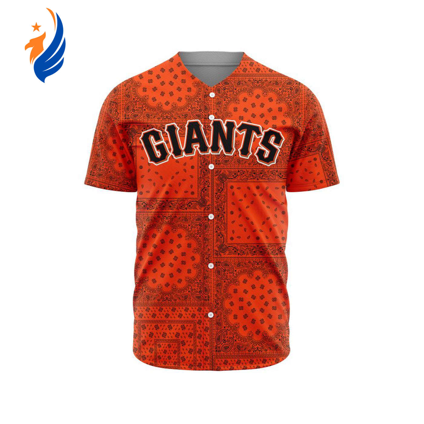 MLB San Francisco Giants Special Paisley Design Baseball Jersey Gift for Men Women - Bafud baseball jersey product view 1
